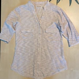 2/$30 - Propaganda Taupe Cotton Shirt